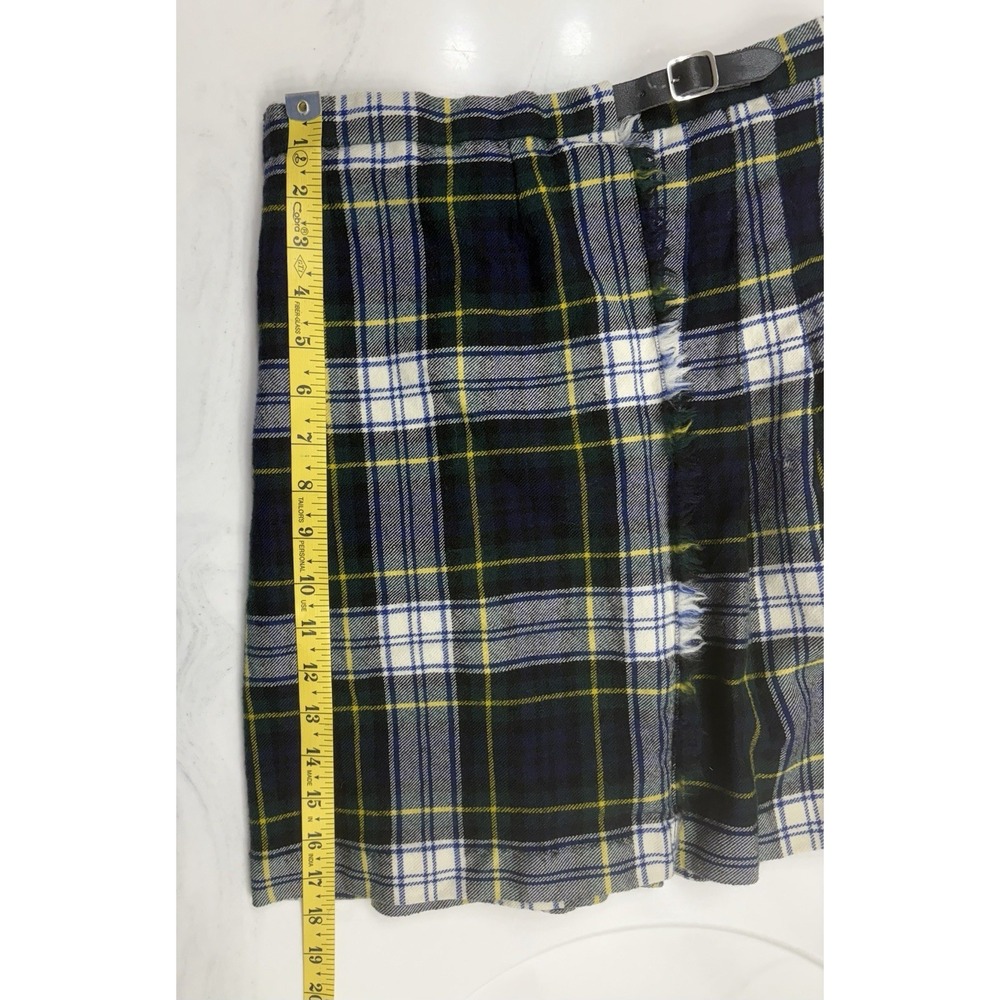 Archie Brown & Son Pure Wool Tartan Pleated Wrap Kilt Skirt Size 8 Britain - Picture 6 of 10